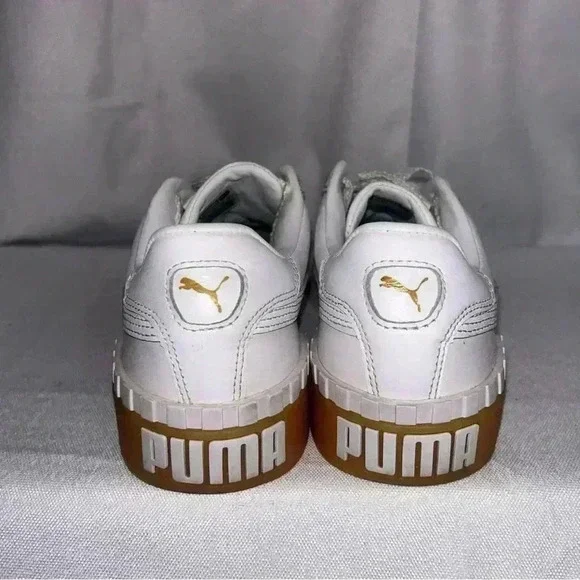Puma Cali Exotic White And Cream Sneakers 369653-01 Women's Size 8 Great Condt. - Picture 9 of 11